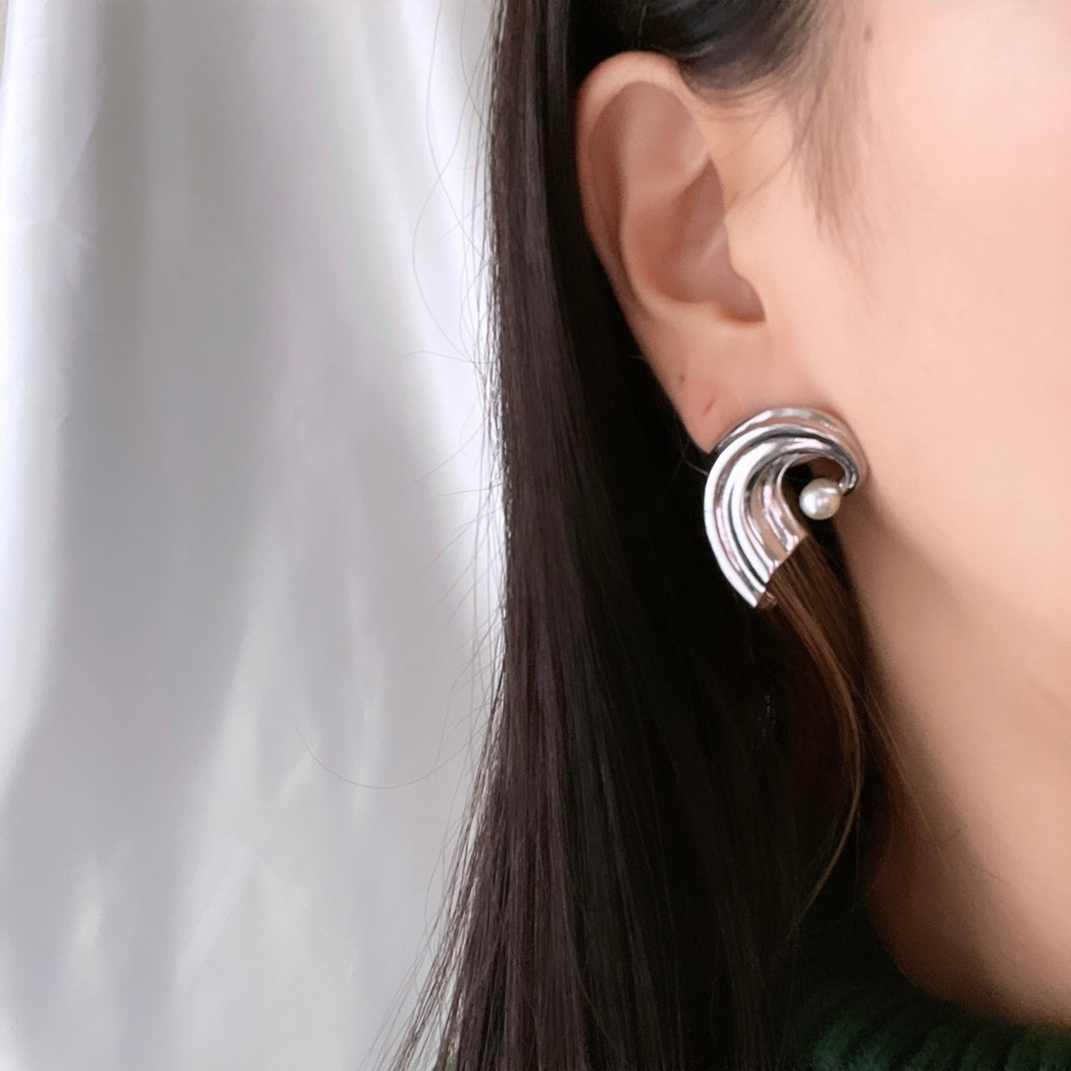 8UEDE BLAD PIERCE レア シルバー ピアス-